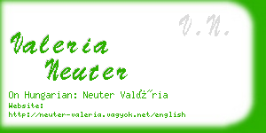 valeria neuter business card